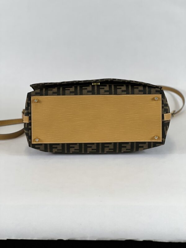Tasche Fendi Zucchino Bag, Textil/Leder, braun mit Monogram