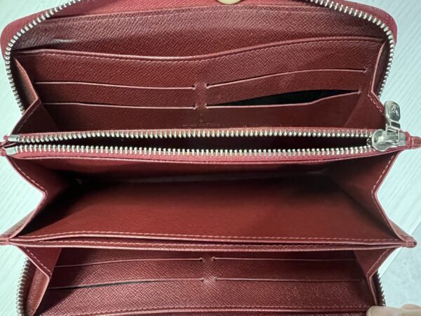 Portemonnaie Louis Vuitton Zippy Wallet, Epi, Leder, rot