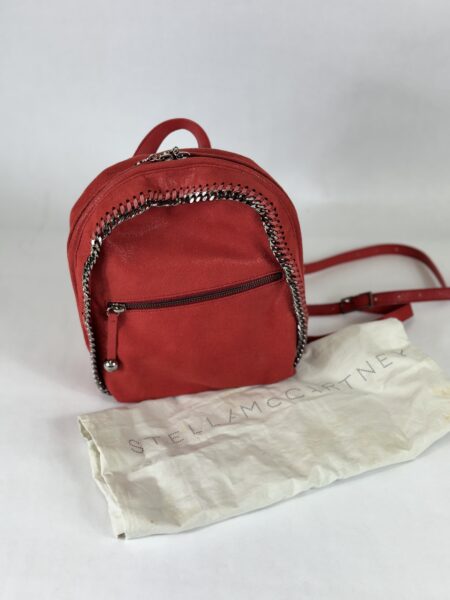 Mini-Rucksack Stella McCartney Falabella Shaggy Deer, rot
