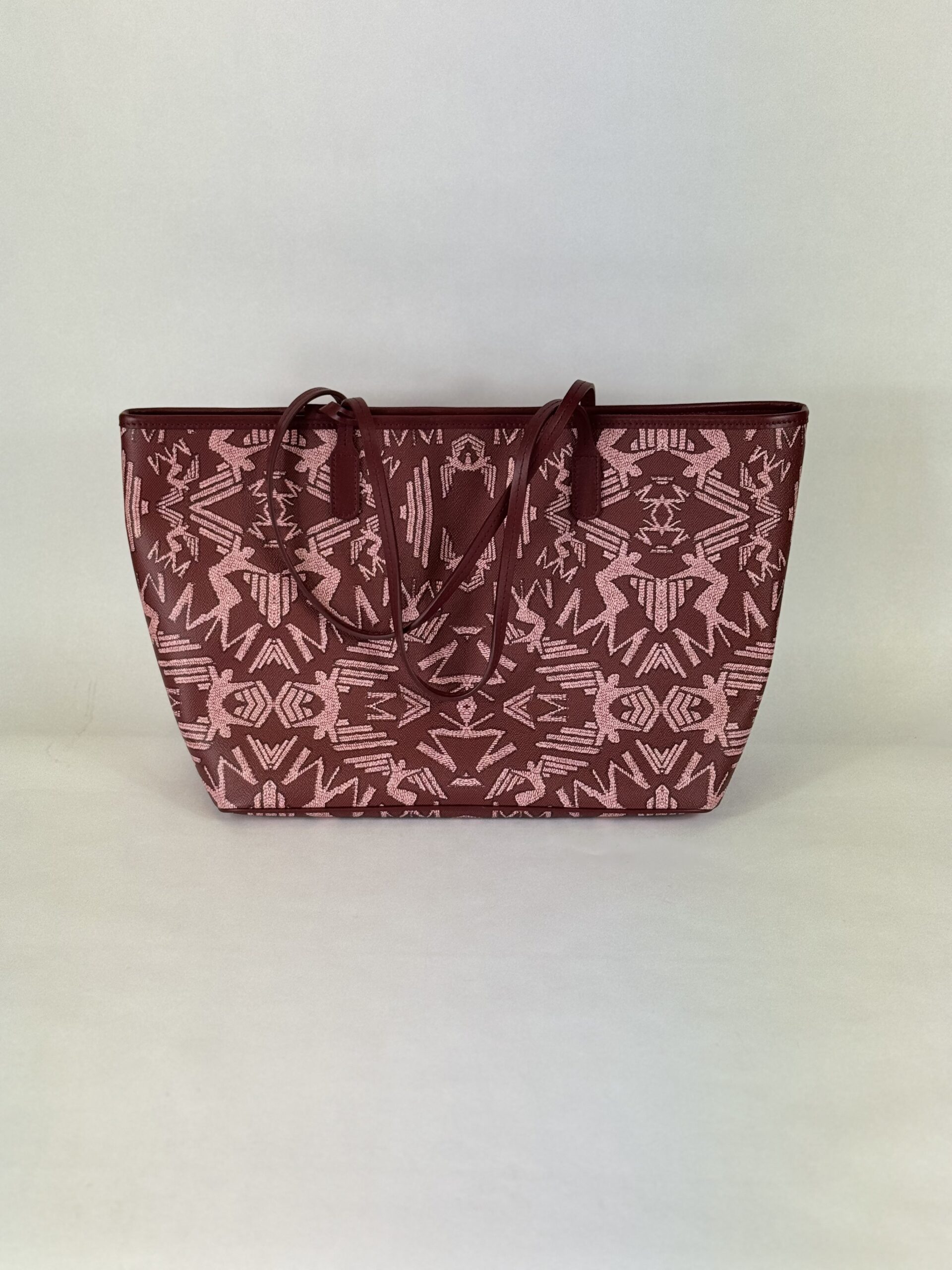 Tasche Shopper Maison Mollerus Bern, Maze Bubble / Antik, Canvas / Leder