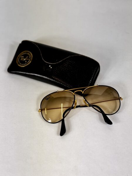 Sonnenbrille Ray Ban Outdoorsman Vintage, Bausch & Lomb, Precious Metals, gold/schwarz