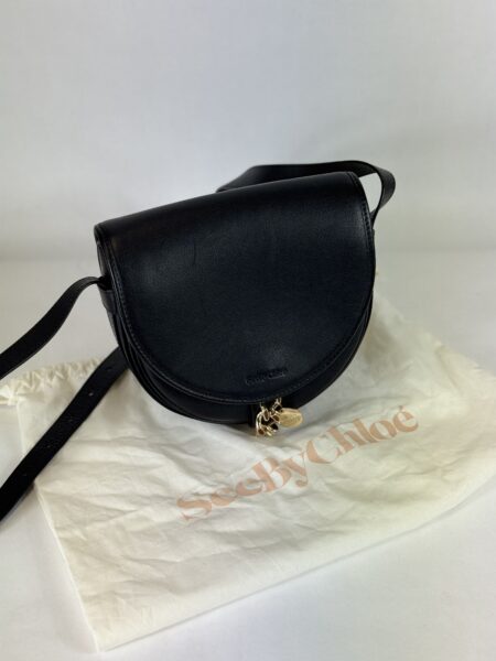 Tasche See by Chloé Mara Saddle Bag, Leder, schwarz