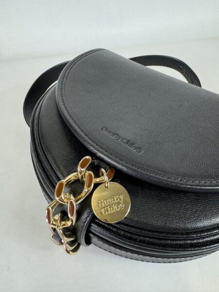 Tasche See by Chloé Mara Saddle Bag, Leder, schwarz